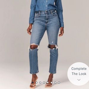 Abercrombie Ankle Straight Ultra High Rise